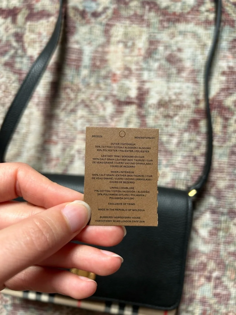 Burberry New Hampshire Check Leather
Crossbody Bag - Picture 10 of 12